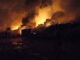 Пожар на промышленных складах в Абакане 27.12.2010